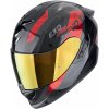 SCORPION prilba EXO-1400 EVO II CARBON AIR Platted black/red - XL