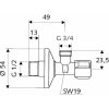 Ventil pračkový 1/2x3/4 vřetenový Schell Comfort