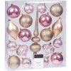 HOMESTYLING Vianočné ozdoby so špičkou sada 19 ks rosegold KO-CAN214940 - VÝPREDAJ