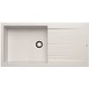 Pyramis Granitový drez s odkvapkávačom Alazia 1B 1D, snow, 100 x 50 cm