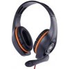 GEMBIRD sluchátka s mikrofonem GHS-05-O, gaming, černo-oranžová, 1x 4-pólový 3,5mm jack