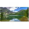 Foto obraz fotografie na skle Morské oko Tatry 100x50 cm