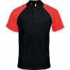 KARIBAN VINTAGE BASE BALL K226 / Pánska polokošeľa - black/red 4XL
