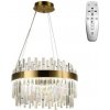 NEDES | LED Stmievateľný luster na lanku LED/70W/230V 3000-6500K zlatá + diaľkové ovládanie | ND3519