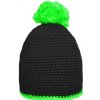 Myrtle beach Háčkovaná čiapka s brmbolcom MB7964 Black one size