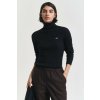 GANT STRETCH COTTON CABLE TURTLENECK BLACK