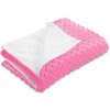 Biante Detská deka Minky bodky Polar Sýto ružová