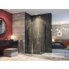 Aquatek GLASS R14 100 × 80 cm CHRÓM Sprchová zástena