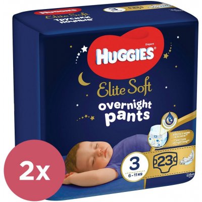 2x HUGGIES® Elite Soft Pants OVN Nohavičky plienkové jednorazové 3 (6-11 kg) 23 ks VP-F172373