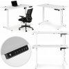 ModernHome Elektrický písací stôl 120x60 cm - výškovo nastaviteľný 72-117 cm biely ModernHome