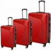 Set kufrov 3-dielny červený