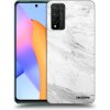Picasee silikónový čierny obal pre Honor 10X Lite - White marble