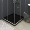 vidaXL Štvorcová sprchová vanička z ABS čierna 90x90 cm 148913