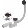 Sifón vaňový CLICK/CLACK 570 mm čierna mat A507BLACK Alcadrain A507BLACK