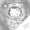 Vymalujsisam.sk Bodkovanie - Hello Kitty Farba: Červená, Veľkosť: 50x50cm, Rám: Na kartónovej doske