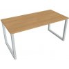 Hobis Pracovný stôl UNI O, 160x75,5x80 cm, dub/sivá