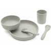 KikkaBoo Jedálenská sada 5-dielna Platinum Silicone Sand