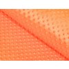 Detská látka Minky 3D bodky MKP-022 Oranžová - šírka 150 cm