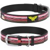 WAU DOG Kožený obojok Wonderwoman DC COMICS čierny Obvod krku: 20-28 cm, širka: 12 mm