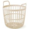Prosperplast kôš 41,9cm ZOE BASKET ECO WOOD IKPIO430W-CY728W krémový plastový PROSPERPLAST