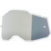 Sklo do okuliarov 100 % Strata 2 / Accuri 2 / Racecraft 2 Injected silver, univerzálna veľkosť