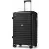 KONO Cestovný kufor - rozšíriteľný s držiakom na pohár, stredný, čierny