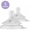 Avent Philips cumlík Natural Response 5 rýchly prietok 2 ks transparentni