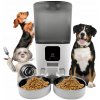 Automatický Podávač Krmiva Dávkovač Pre Psa Mačku Duálny 6L USB + Misky