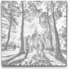 Vymalujsisam.sk Bodkovanie - Rodinka v lese Farba: Zelená, Veľkosť: 50x50cm, Rám: Okrúhla kartónová doska