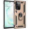 Samsung Galaxy Note20 5G Zlatý hybridný PC TPU Plastový zadný kryt, stredne odolný voči nárazom, defender, silikónový vnútorný, držiak na telefón krúžok