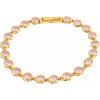 ELENYS Valena Pink Aura - pozlátený náramok 18K žlté zlato Dĺžka náramku: 17,5 cm pozlátený náramok 18K žlté zlato