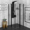 Polysan Zoom Line - Sprchový kút Black, 90x90 cm, čierna mat/číre sklo ZL5415B