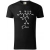 Barová chémia - pivo - Tričko z organickej bavlny - M ( Čierna )