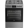 Kombinovaný sporák (plynový a elektrický) Beko b300 FBM62330GXTN Teplovzdušná rúra, strieborný