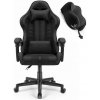 Látkové herné kreslo HELLS CHAIR čiernej farby, HC__5904204981736-1 SKL1