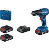 Bosch Akumulátorový príklepový vŕtací skrutkovač GSB 185-LI, kufor, 3x aku 0615990N1Z