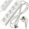 BERGE Predlžovačka - 5 zásuviek - 1,5 m - biela