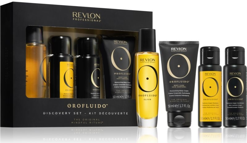 Orofluido the Original Orofluido Elixir vyživujúci olej na vlasy 30 ml + Orofluido the Original Body Care telový krém 50 ml + Orofluido the Original šampón s arganovým olejom 50 ml