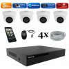 Amiko IP 4 kamerový set, Manual Zoom, 5Mpix, Dome (1505K4) (Amiko)