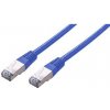 Kabel C-TECH patchcord Cat5e, FTP, modrý, 0,25m CB-PP5F-025B