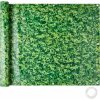 Balkónová zástena s kovovými zosilnenými okami, verzia 1, zelené lístie, 90 cm