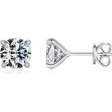 Olivie strieborné náušnice Moissanite 9733