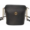 Malá kožená crossbody kabelka BAGGER – Trendy urban bag v čierno-zlatej farbe (Nero/Oro) 0072
