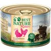 Výhodné balenie Best Nature Kitten 12 × 200 g - hydinové srdcia a ryža
