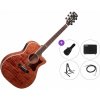 Cort GA5F-FMH Premium SET Open Pore Natural Elektroakustická gitara Jumbo