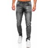 Grafitové pánske regular fit rifľové nohavice Bolf MP0199GS