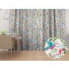Biante Bavlnený záves Sandra SA-495 Dúhové kolibríky medzi kvetmi 150x250 cm