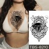 REBELULU Vodeodolná dočasné tetovanie tetovačka samolepka Diamond Rose Ornament Flash tetovanie Body Art Paže Dočasné Tatoo ženy