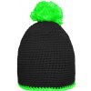 Myrtle beach Háčkovaná čiapka s brmbolcom MB7964 Black one size