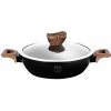 BERLINGERHAUS Pekáč kulatý s poklicí s mramorovým povrchem 28 cm EBONY Line Rosewood BH-1739